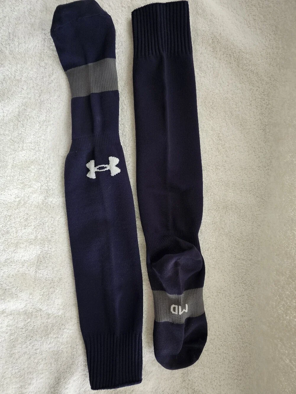 Under Armour Unisex Navy Blue Athletic Crew Knee-High Athletic Sports Socks